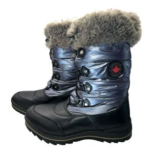 Cougar Canada Women's Black and Silver Winter Boots